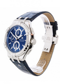 Maurice Lacroix Aikon Chronograph Blue Dial Blue Leather Strap Watch for Men - AI1018-SS001-430-1