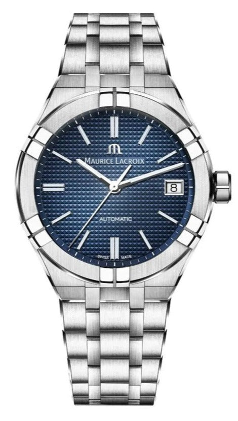 Maurice Lacroix Aikon Automatic Blue Dial Silver Steel Strap Watch for Women - AI1807-SS002-430-1