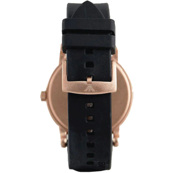 Emporio Armani Luigi Quartz Black Dial Black Rubber Strap Watch For Men - AR11097