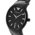 Emporio Armani Renato Quartz Black Dial Black Steel Strap Watch For Men - AR11079