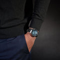 Emporio Armani Renato Quartz Blue Dial Silver Steel Strap Watch For Men - AR11182