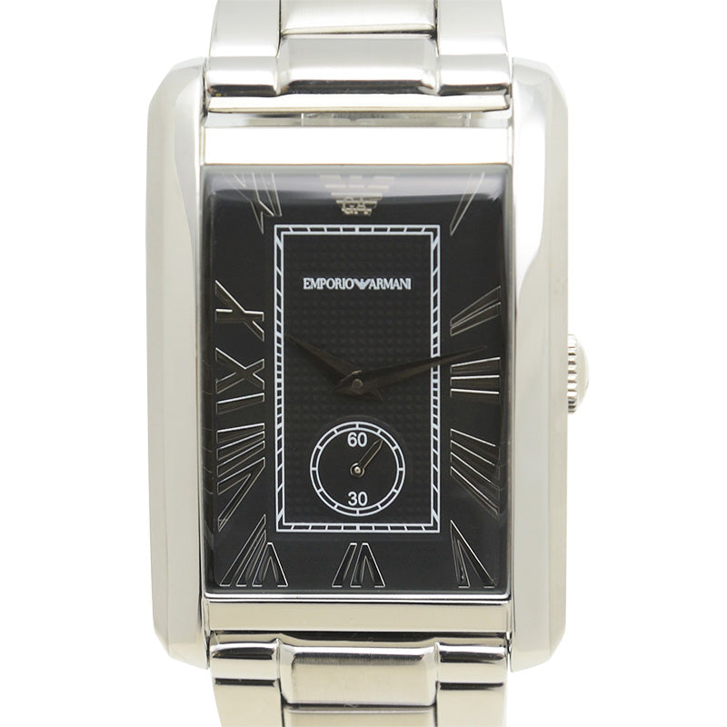 Emporio Armani Classic Analog Black Dial Silver Steel Strap Watch For Men - AR1608