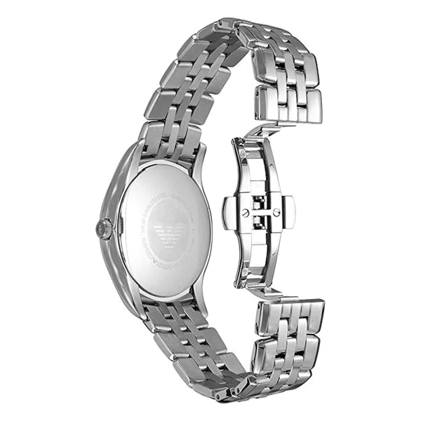 Emporio Armani Classic Quartz Silver Dial Silver Steel Strap Watch For Men - AR1788