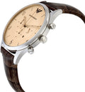 Emporio Armani Classic Chronograph Cream Dial Brown Leather Strap Watch For Men - AR1878