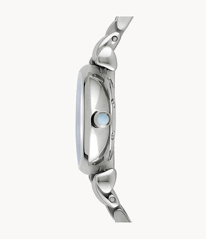 Emporio Armani Gianni Blue Dial Silver Steel Strap Watch For Women - AR1961