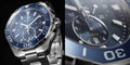 Tag Heuer Carrera Aquaracer Blue Dial Silver Steel Strap Watch for Men - CAY111B.BA0927
