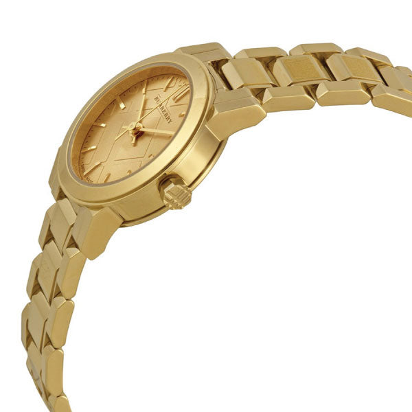 Burberry The City Gold Dial Gold Steel Strap Watch for Women - BU9227