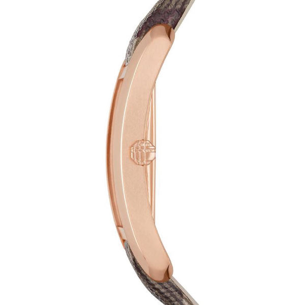 Burberry The Pioneer Rose Gold Dial Brown Leather Strap Watch for Women - BU9408