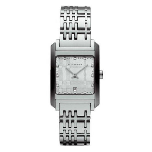 Burberry Heritage Diamonds White Dial Silver Steel Strap Watch for Women - BU1583