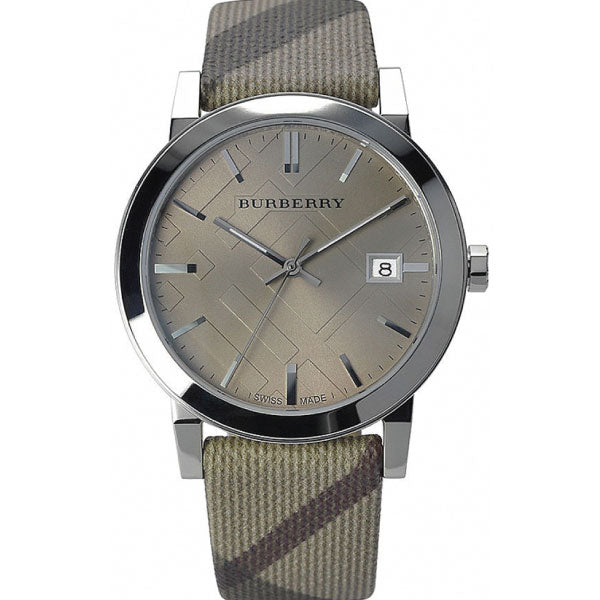 Burberry The City Nova Beige Dial Brown Leather Strap Watch for Women - BU9023