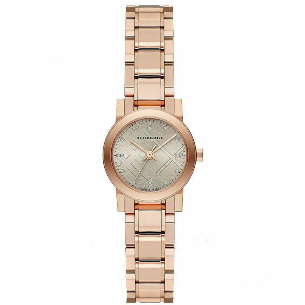 Burberry Heritage Rose Gold Dial Rose Gold Steel Strap Watch for Women - BU9215