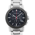 Burberry The City Black Dial Silver Steel Strap Watch for Men - BU9380