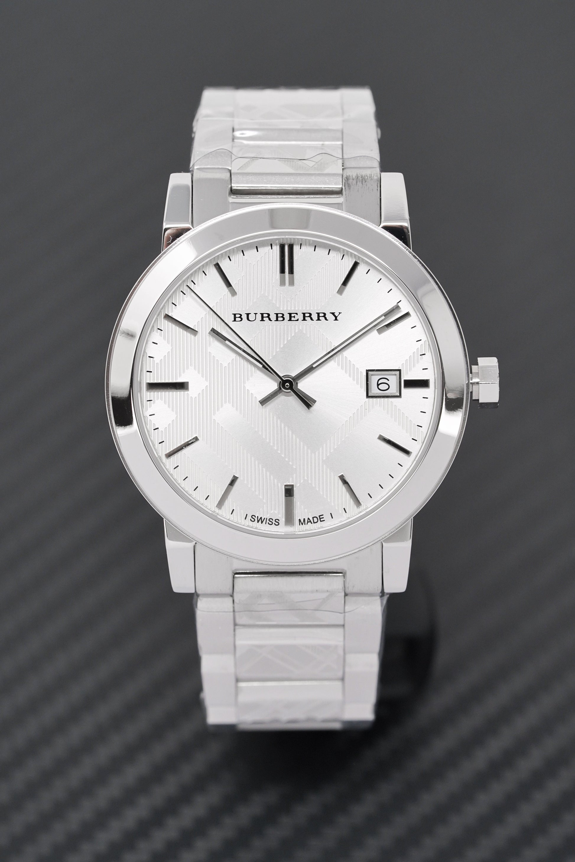 Burberry The City Silver Dial Silver Steel Strap Watch for Men - BU9037