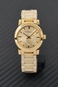 Burberry The City Gold Dial Gold Steel Strap Watch for Women - BU9145
