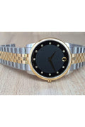 Movado Museum Classic Quartz Black Dial Two Tone Steel Strap Watch For Men - 0606879