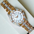 Bulova Crystal Mother of Pearl Dial Rose Gold Steel Strap Watch for Women - 98L197