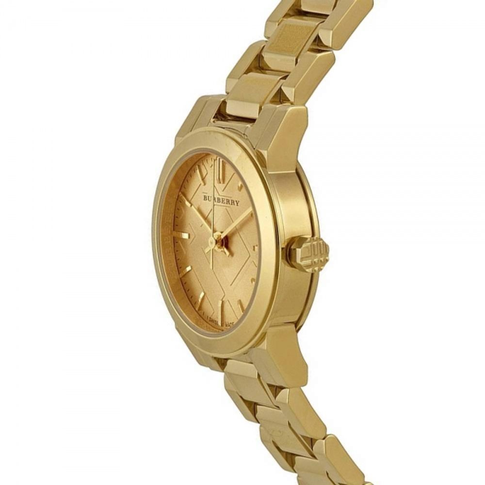 Burberry The City Gold Dial Gold Steel Strap Watch for Women - BU9227