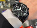 Tag Heuer Autavia Chronometer Flyback Chronograph Black Dial Black Leather Strap Watch for Men - CBE511C.FC8280