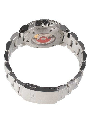 Oris Aquis Date Green Dial Silver Steel Strap Watch for Men - 0173377304157-0782405PEB