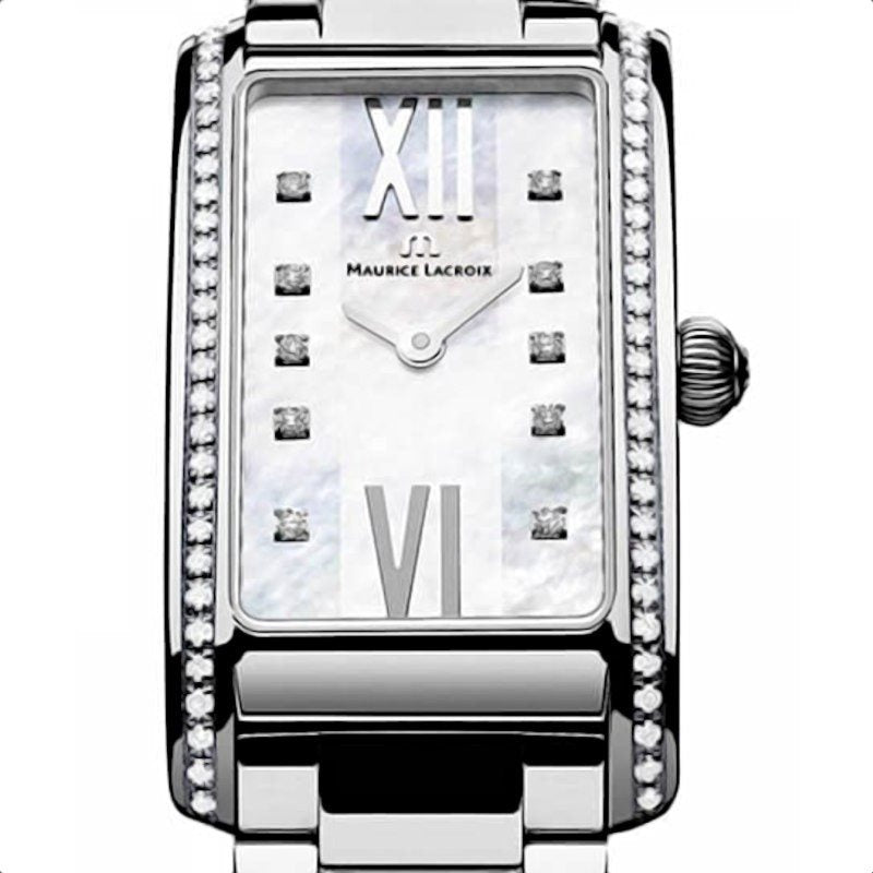 Maurice Lacroix Fiaba Diamonds White Dial Silver Steel Strap Watch for for Women - FA2164-SD532-170