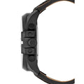 Diesel Mega Chief Quartz Black Dial Two Tone Leather Strap Watch For Men - DZ4305