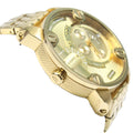 Diesel Big Daddy Analog Gold Dial Gold Steel Strap Watch For Men - DZ7287
