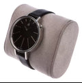 Calvin Klein Equal Black Dial Black Leather Strap Watch for Women - K3E231C1