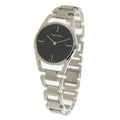 Calvin Klein Dainty Black Dial Silver Steel Strap Watch for Women - K7L23141