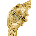 Guess Continental Gold Dial Gold Steel Strap Watch For Men - GW0260G4