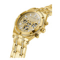 Guess Continental Diamonds Gold Dial Gold Steel Strap Watch for Men - GW0261G2