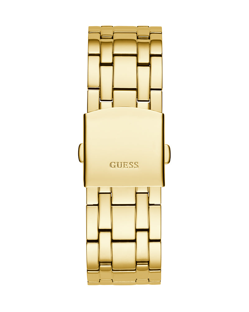Guess Continental Diamonds Gold Dial Gold Steel Strap Watch for Men - GW0261G2