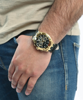 Guess Continental Black Dial Black Rubber Strap Watch for Men - GW0262G2