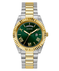 Guess Connoisseur Green Dial Two Tone Steel Strap Watch for Men - GW0265G8