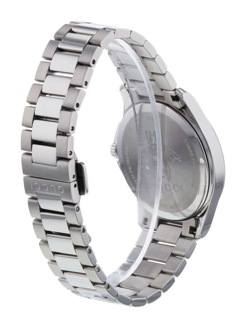 Gucci G Timeless Black Dial Silver Steel Strap Watch For Women - YA1264029A