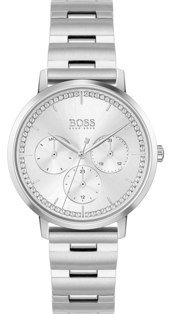 Hugo Boss Prima Silver Dial Silver Steel Strap Watch for Women - 1502570