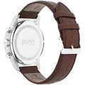 Hugo Boss Navigator Grey Dial Brown Leather Strap Watch for Men - 1513494