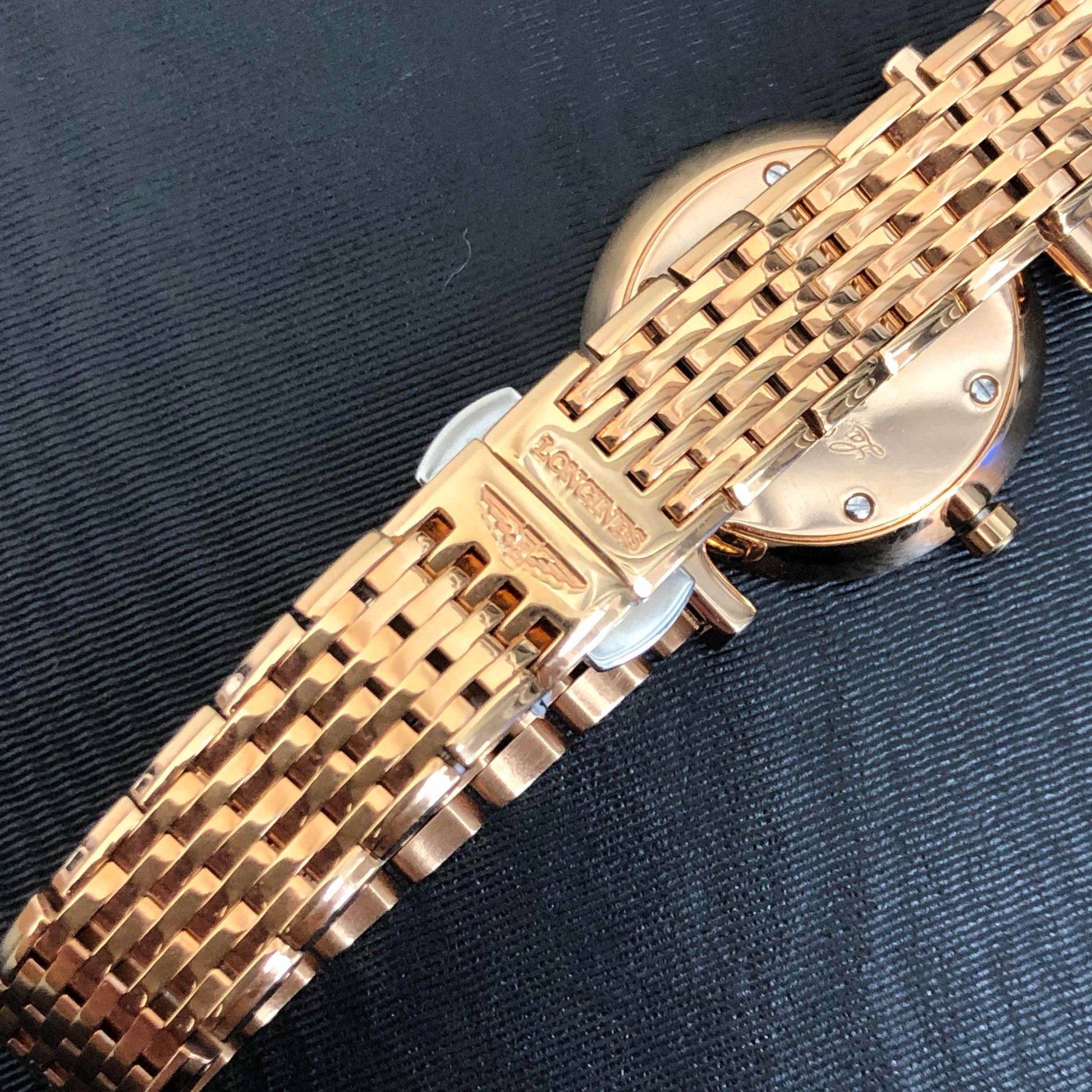 Longines La Grande Classique White Dial Rose Gold Mesh Bracelet Watch for Women - L4.209.1.92.8