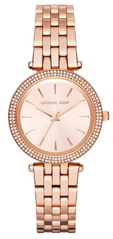 Michael Kors Darci Rose Gold Dial Rose Gold Steel Strap Watch for Women - MK3431