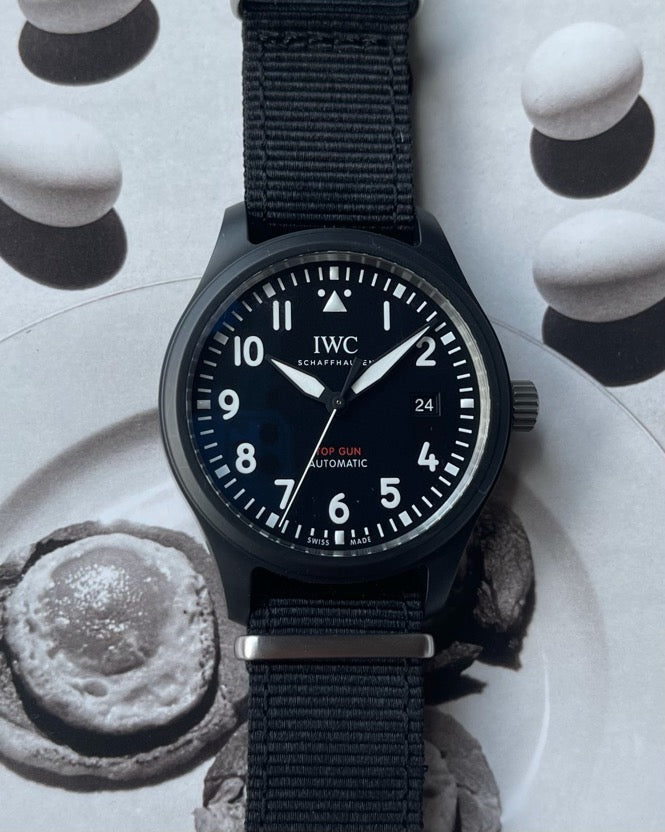 IWC Pilot's Watch Chronograph Top Gun Edition Black Dial Black Nylon Strap Watch for Men - IW326901
