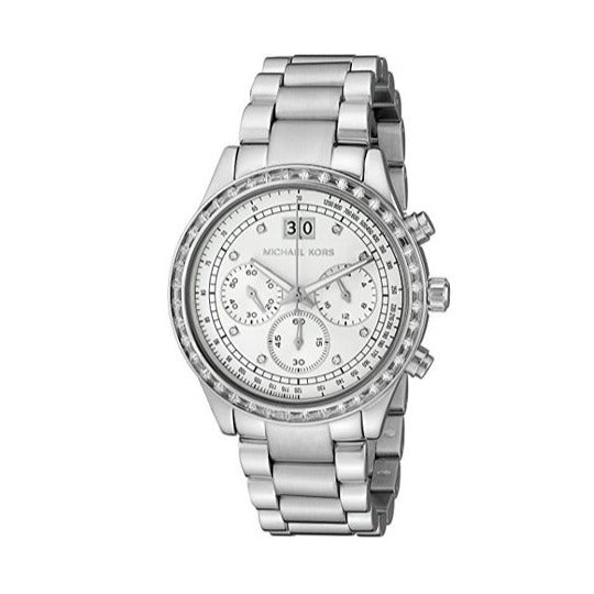 Michael Kors Brinkley Silver Dial Silver Steel Strap Watch for Women - MK6186