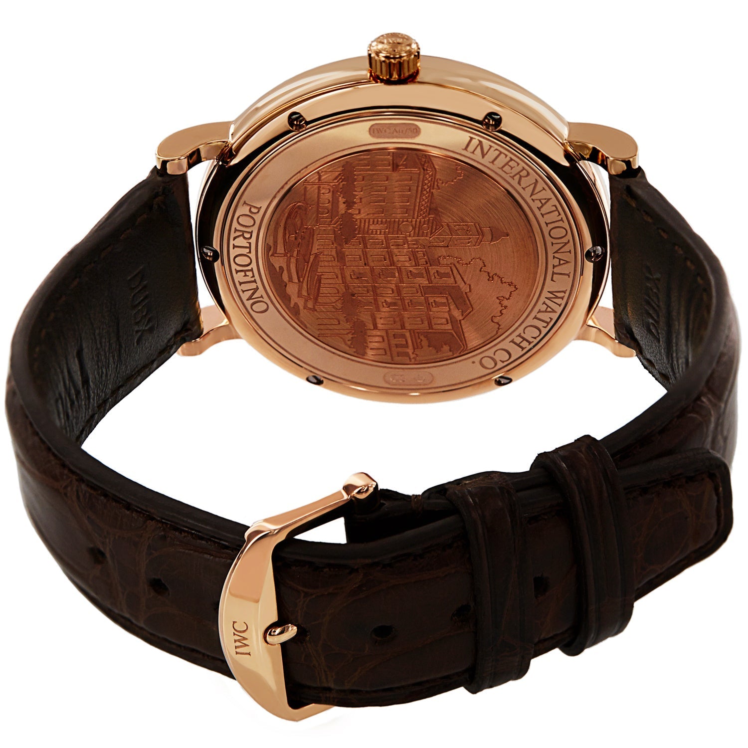 IWC Portofino Automatic White Dial Brown Leather Strap Watch for Men - IW356504