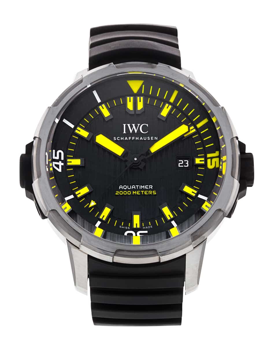 IWC Aquatimer Automatic 2000 Black Dial Black Rubber Strap Watch for Men - IW358001