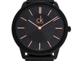 Calvin Klein Minimal Black Dial Black Mesh Bracelet Watch for Men - K3M21421