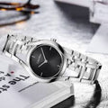 Calvin Klein Class Black Dial Silver Steel Strap Watch for Women - K6R23121