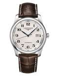 Longines Master Collection Automatic White Dial Brown Leather Strap Watch for Men - L2.793.4.78.3
