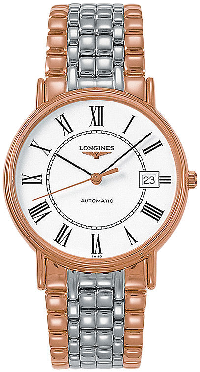 Longines Presence Automatic White Dial Two Tone Steel Strap Watch for Men - L4.921.1.11.7