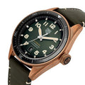 Tag Heuer Autavia Calibre 5 Automatic Olive Green Dial Leather Strap Watch for Men - WBE5190.FC8268