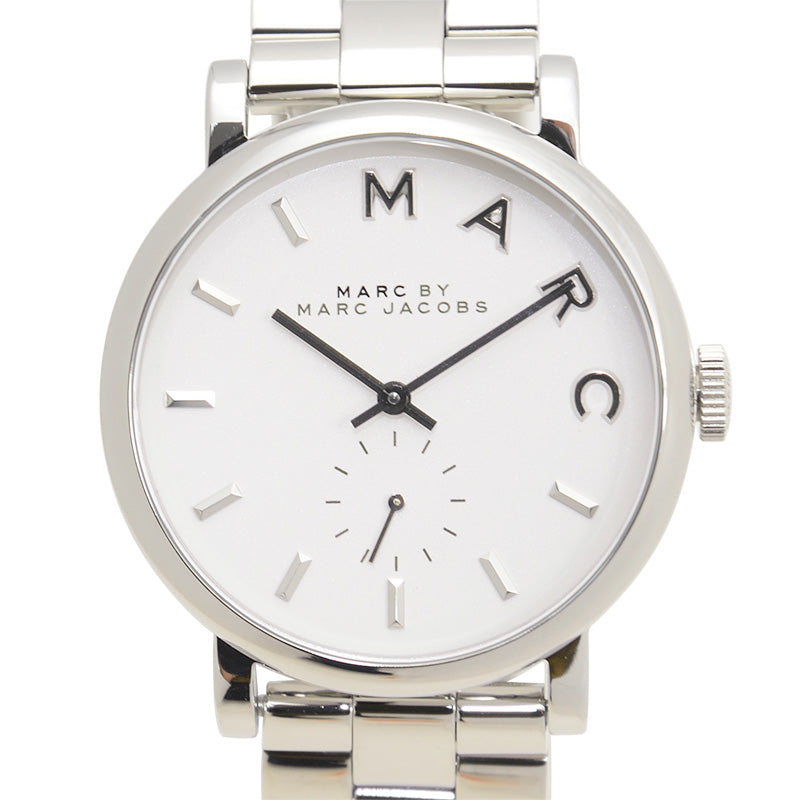 Marc Jacobs Baker White Dial Silver Stainless Steel Strap Watch for Women - MBM3242