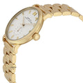 Marc Jacobs Baker White Dial Gold Stainless Steel Strap Watch for Women - MBM3243