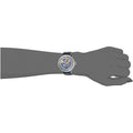 Fossil Boyfriend Skeleton Blue Dial Blue Leather Strap Watch for Women - ME3136